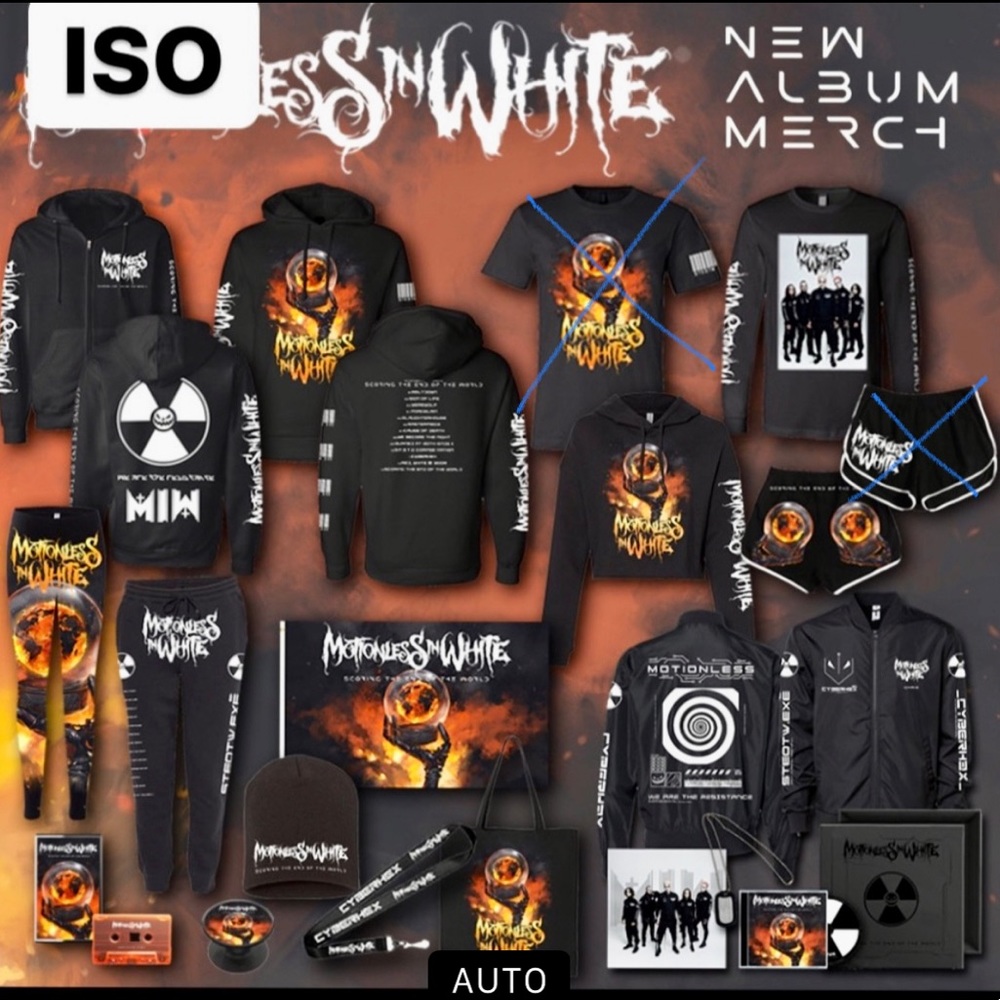 ISO MOTIONLESS IN WHITE MERCHANDISE
